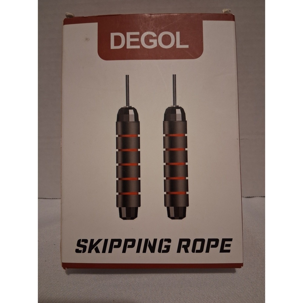 DEGOL Skipping Rope Adjustable Speed Jump Rope Foam Handles Ball Bearings Black